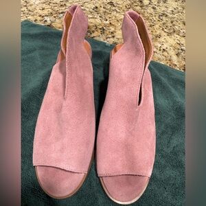 Lucky Brand Pink Suede Mules -Shooties